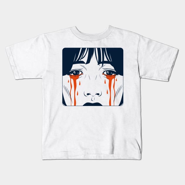 Women Tearing Up Kids T-Shirt by YungBick